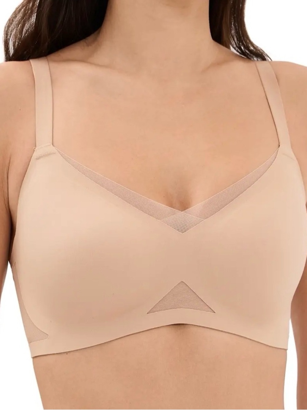Honeylove Crossover Wireless Bra Nude Size 1X